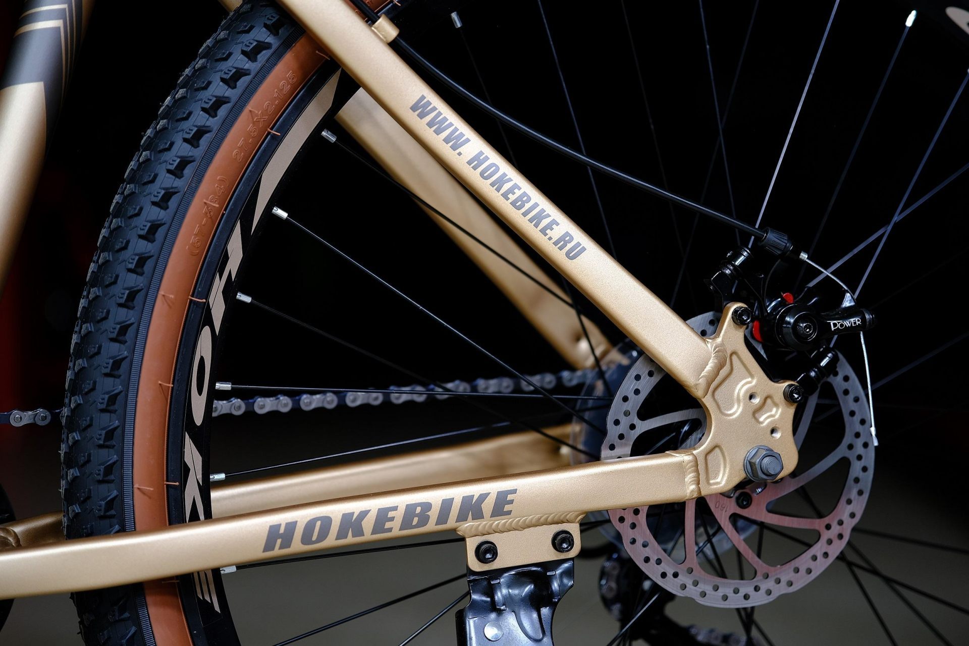 Тормоз Power disc 160 механический HOKE ONE WAY 27,5 матовый коричневый