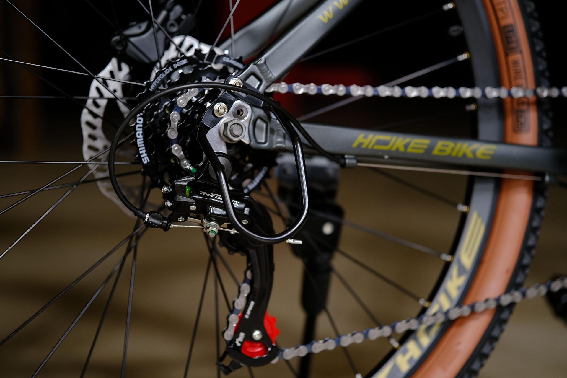 Задний переключатель Shimano Tourney TZ500 оригинал HOKE ONE STUNT 26 матовый серый