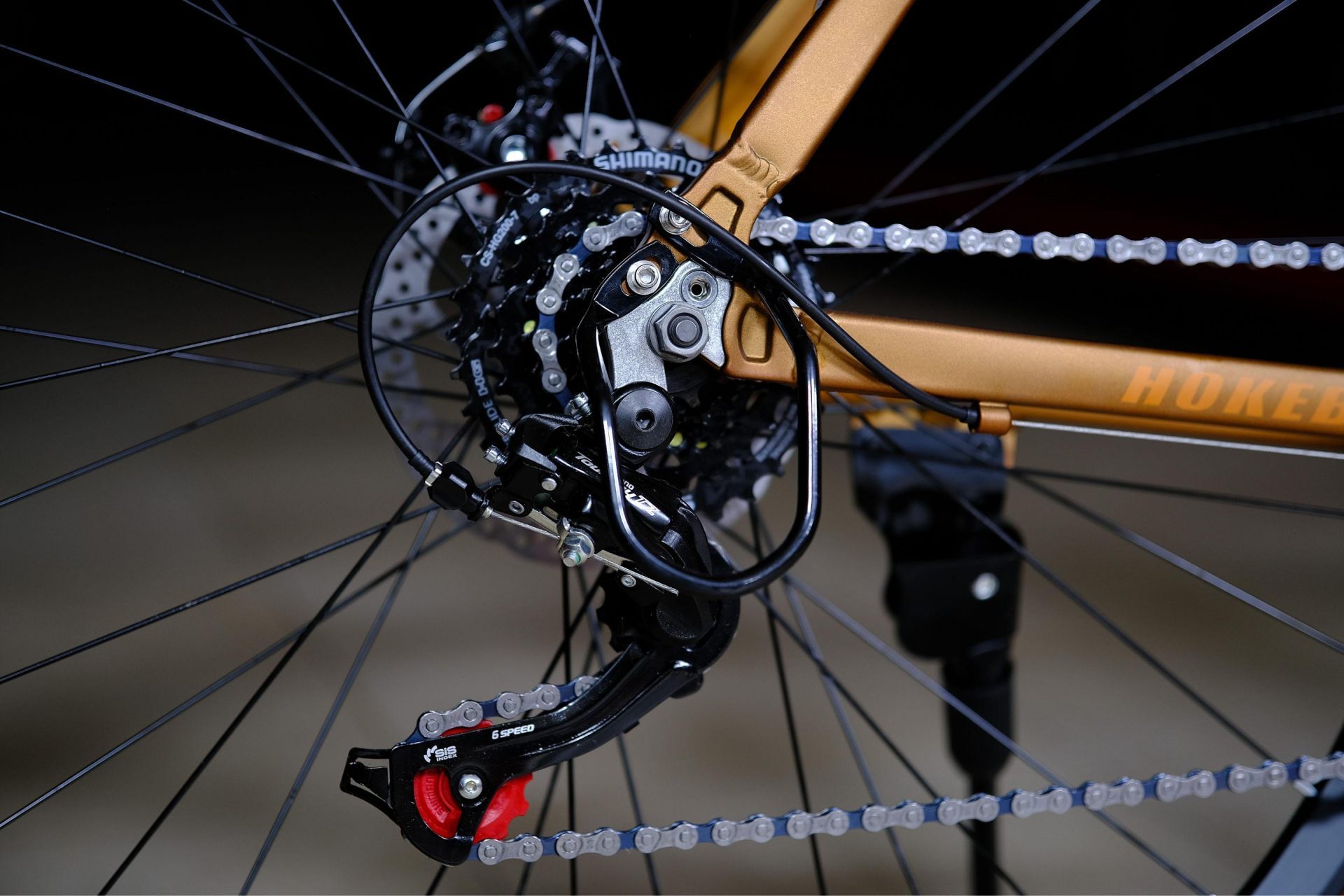 Задний переключатель Shimano Tourney TZ500 оригинал HOKE ONE WAY 29 матовый коричневый-золотой 21