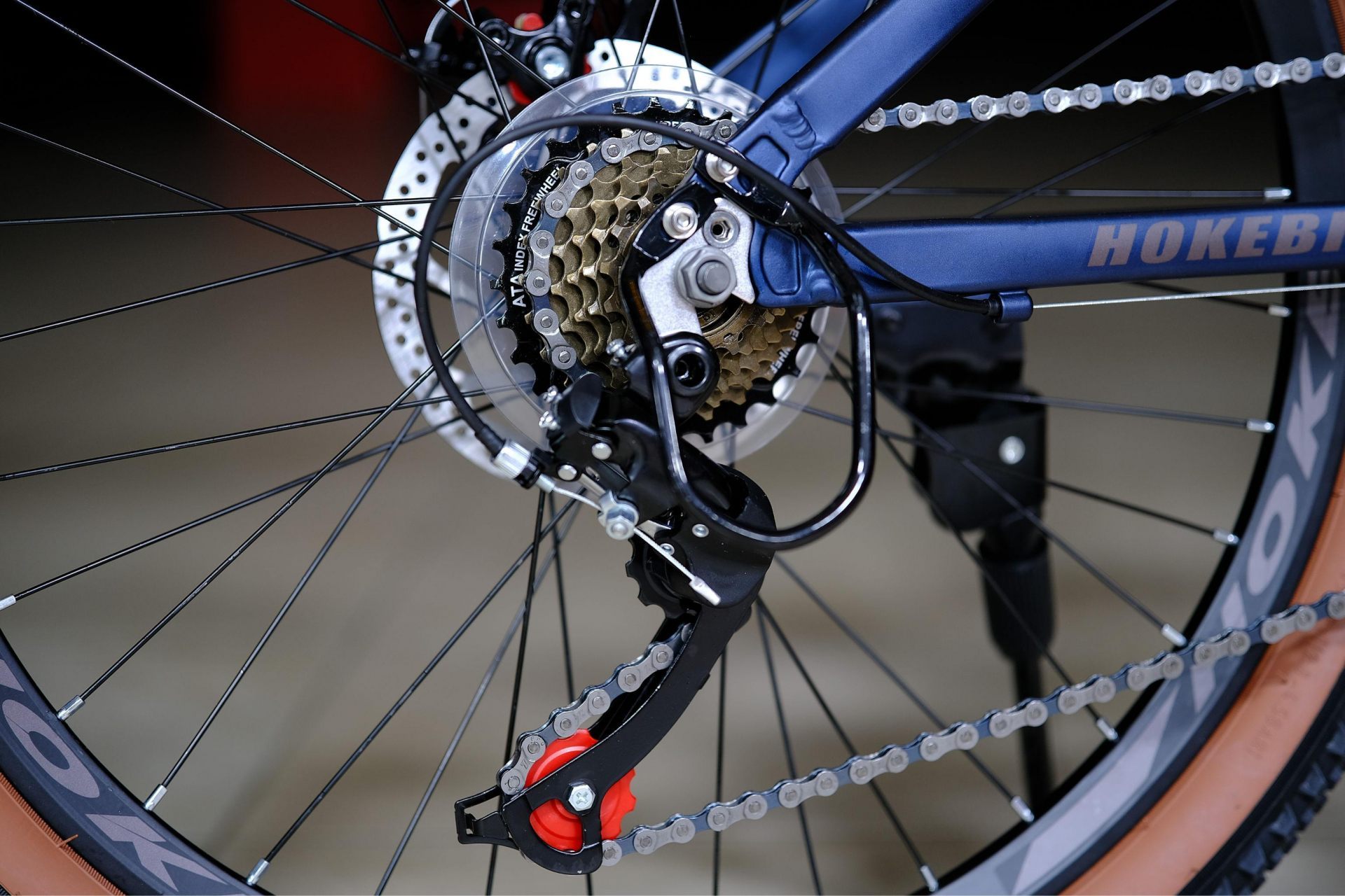 Задний переключатель Shiming TZ (аналог Shimano TZ500) HOKE ONE WAY 24 матовый синий-коричневый