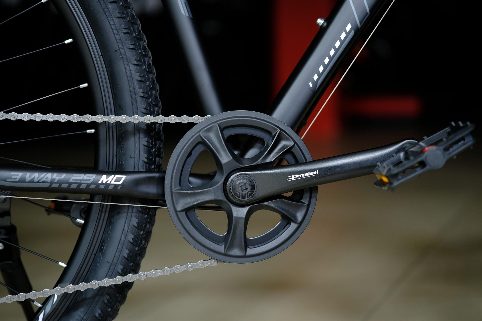 Система (шатун) алюминий 36T под квадрат Prowheel  HOKE 3 Way 29 MD матовый чёрный-белый 21